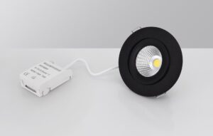Malmbergs Downlight MD-360, LED, 6W, Svart, AC-Chip, 2700K, IP44 - 6 Pack