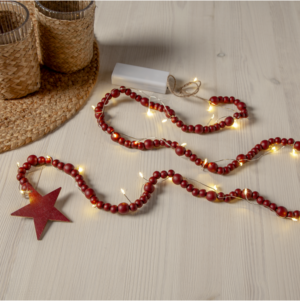 Ljusslinga Beady - 30 LED - 1.5 Meter - Röd