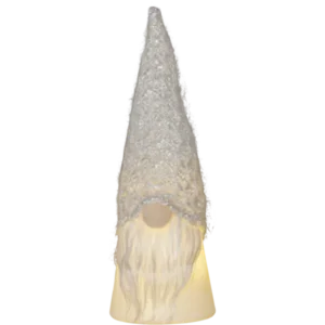 Dekorationsfigur Joylight - Tomte med vit luva