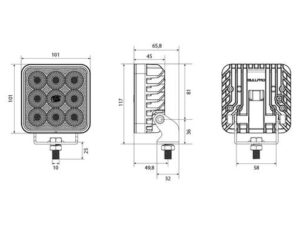 BullPro Spectrum 54 Square LED-arbetsljus